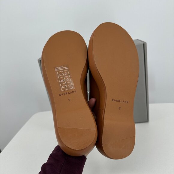 Everlane The Puffa Flatform in Brown Leather size 7 Women's Chunky Platform Clog - Picture 9 of 10